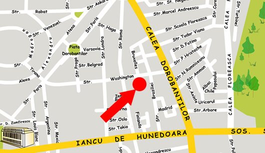 Harta Sala Fitness Unique Fitness - Zona Dorobanti